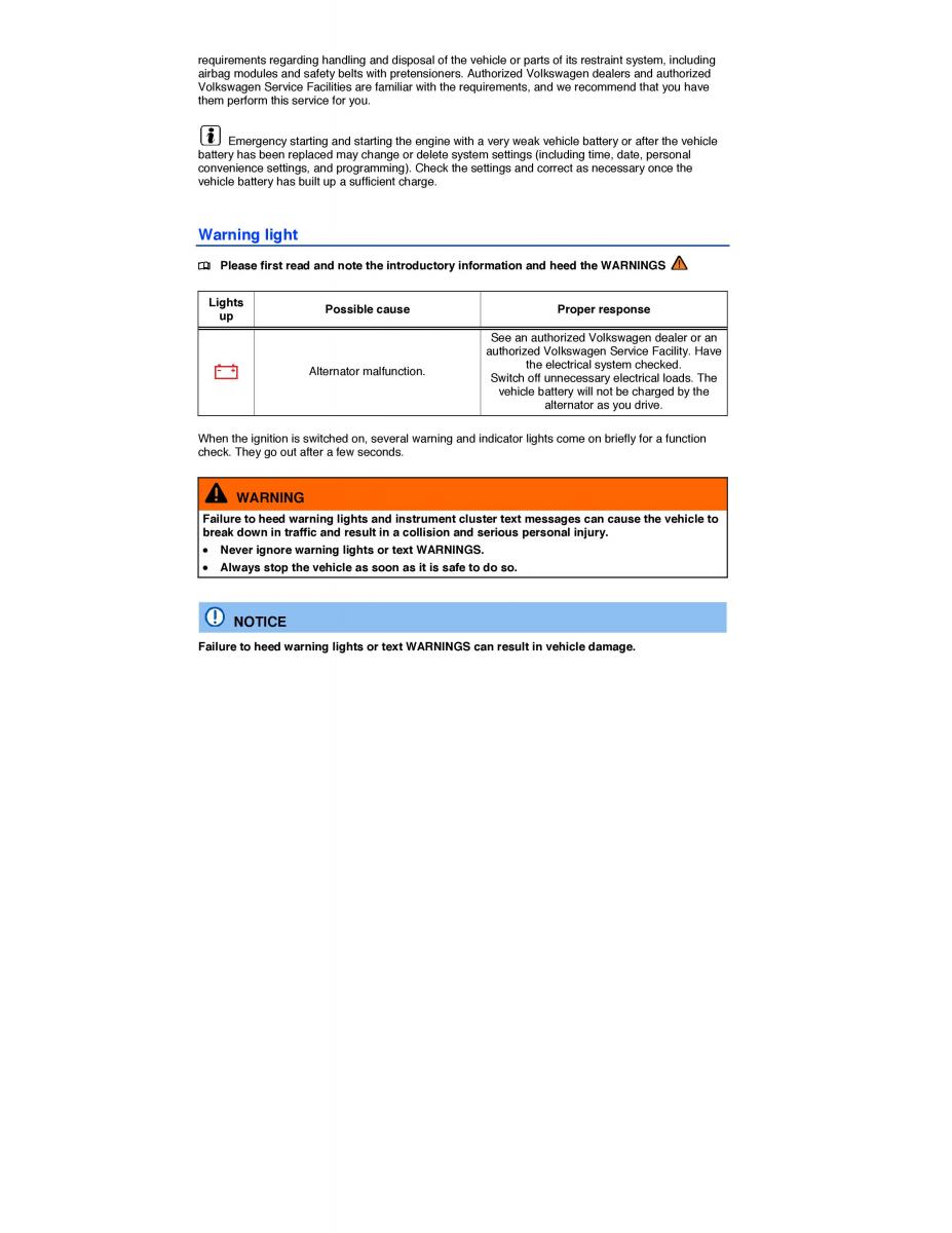 VW CC owners manual / page 331