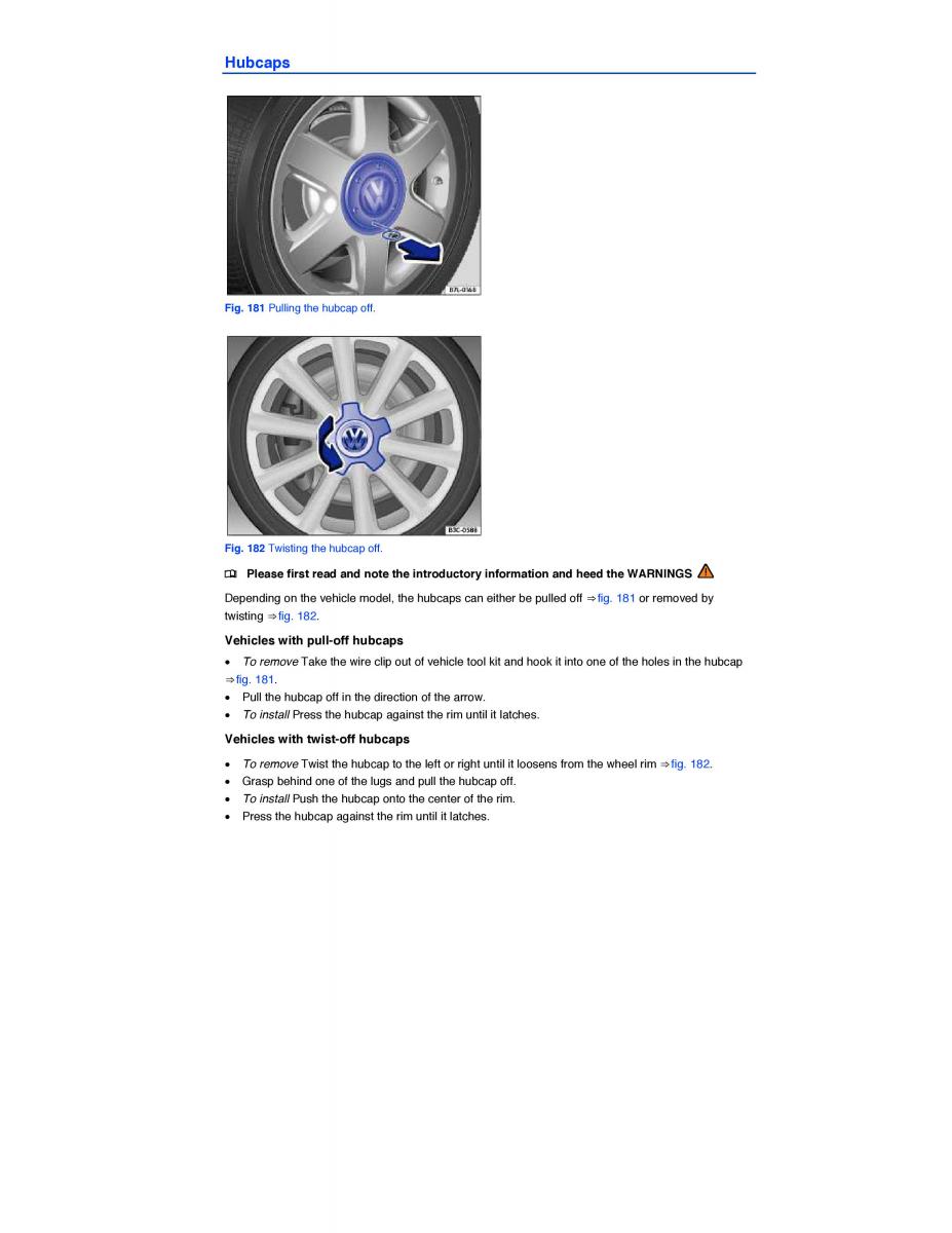 VW CC owners manual / page 387