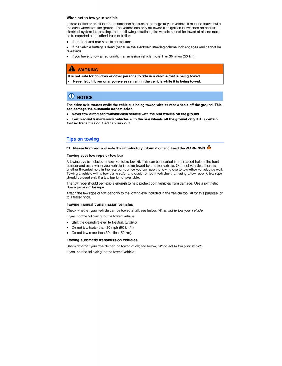 VW CC owners manual / page 423