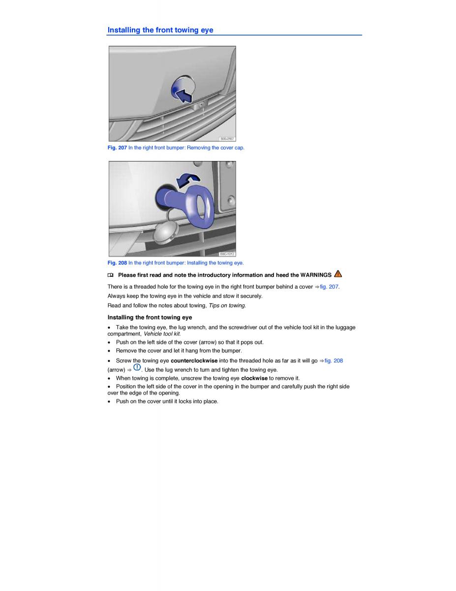 VW CC owners manual / page 425