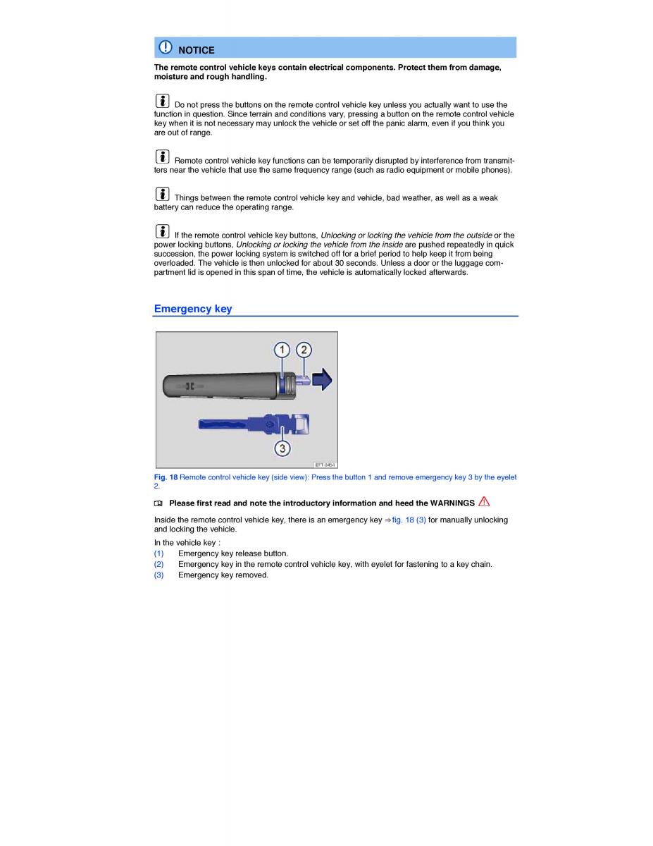 VW CC owners manual / page 45