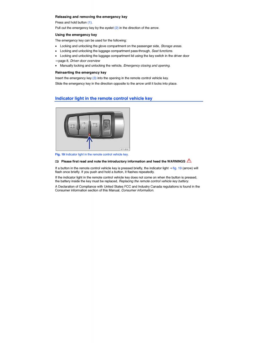 VW CC owners manual / page 46