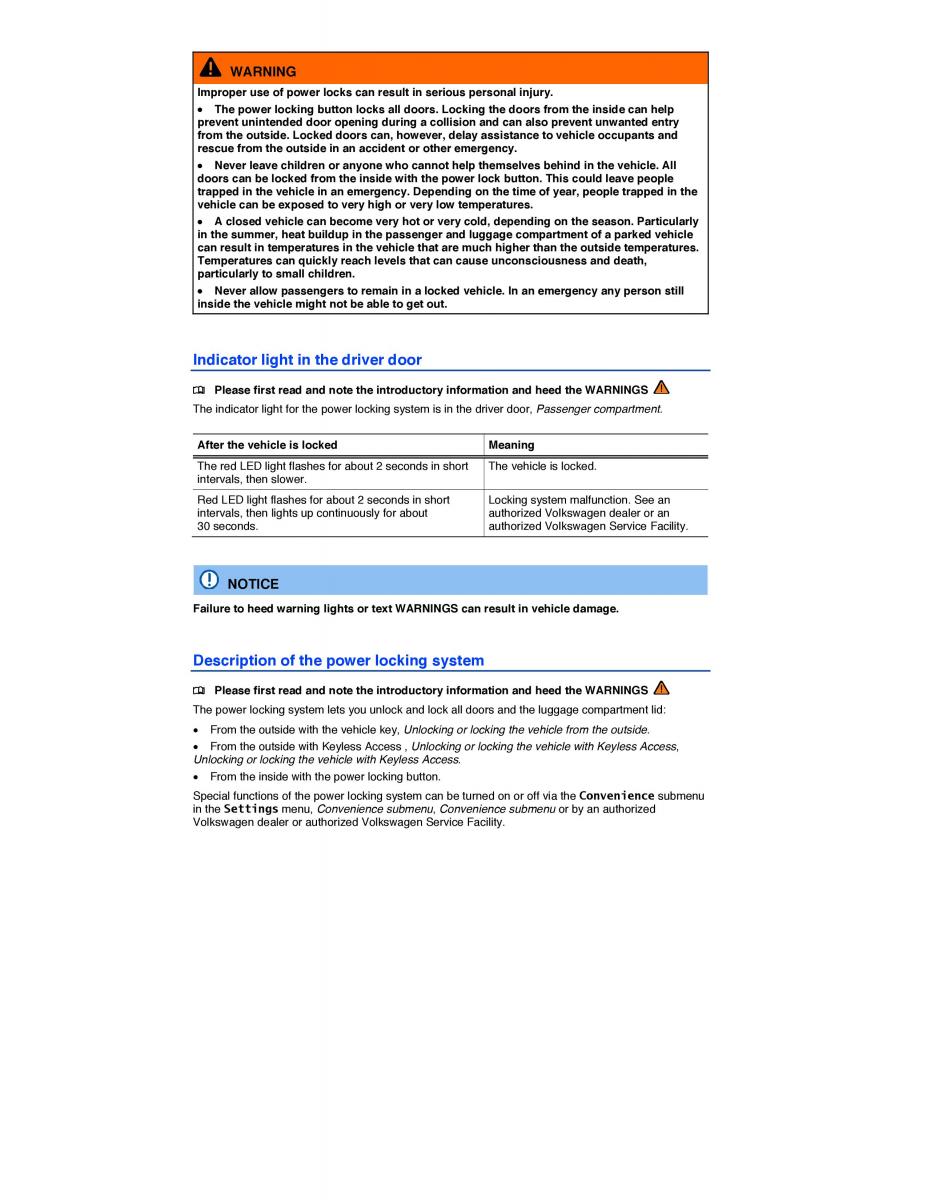 VW CC owners manual / page 50