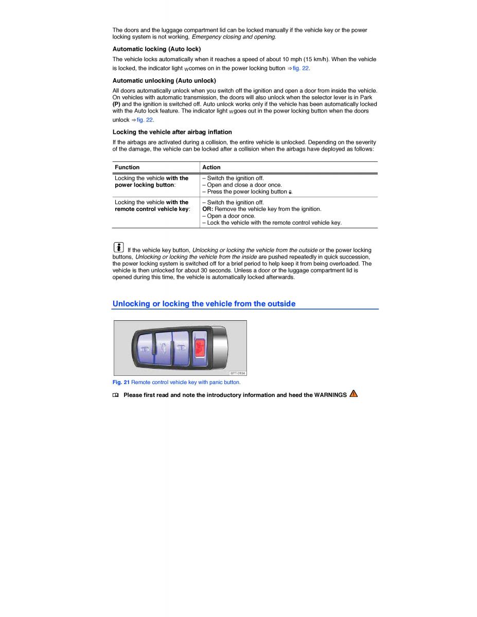 VW CC owners manual / page 51