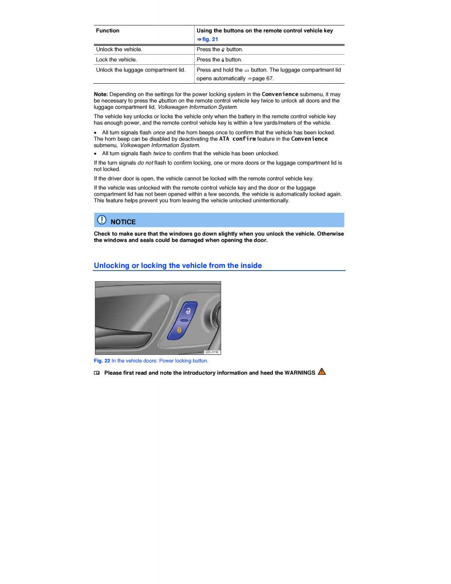 VW CC owners manual / page 52