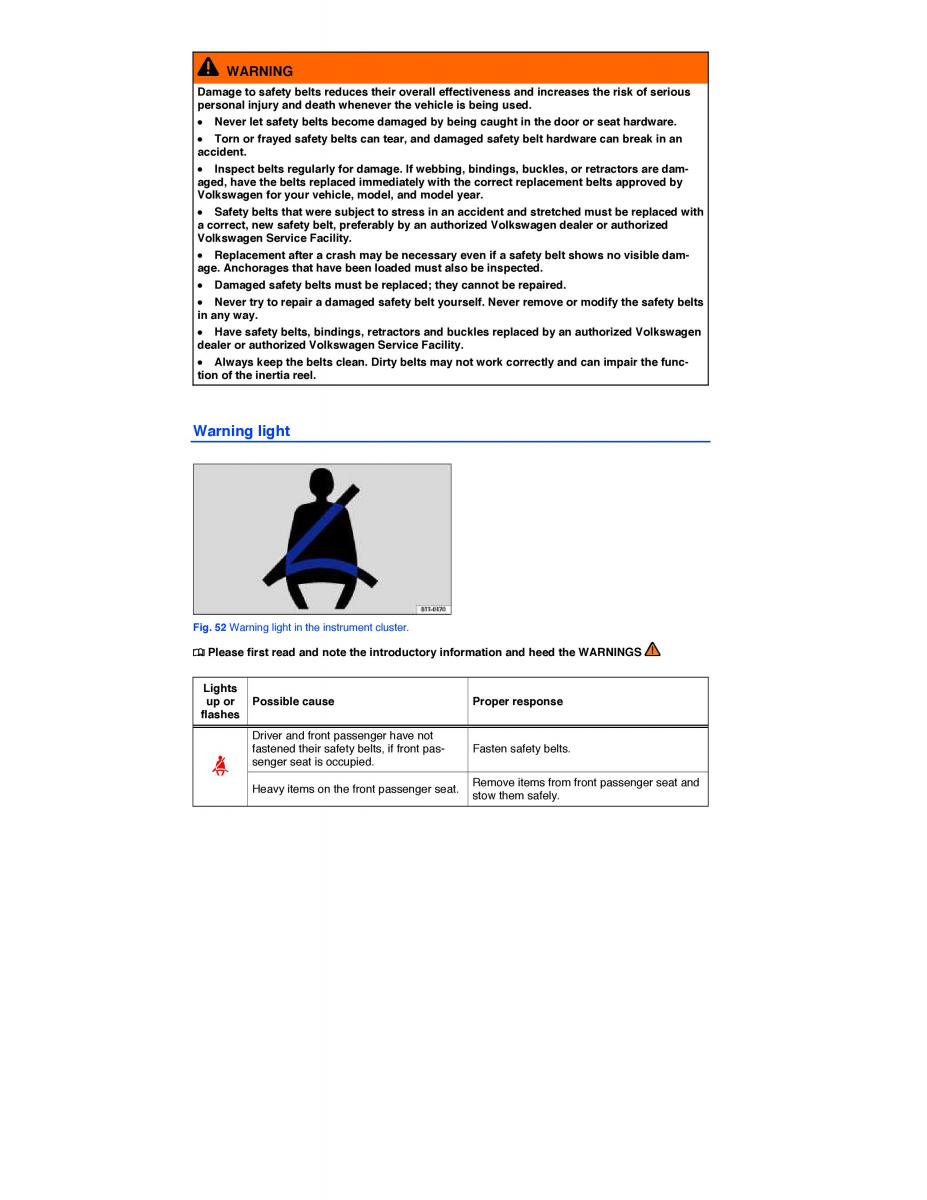 VW EOS FL owners manual / page 91