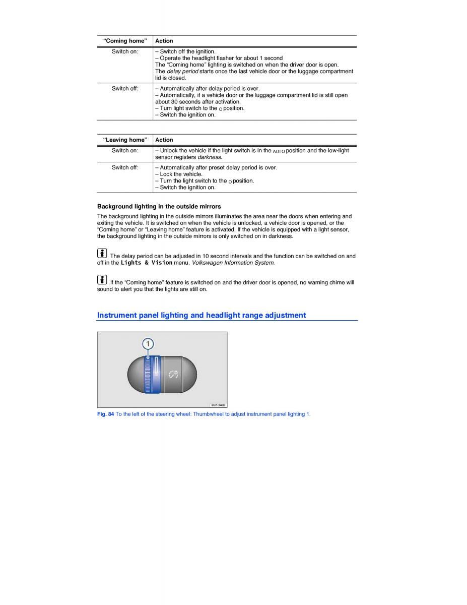 VW EOS FL owners manual / page 111