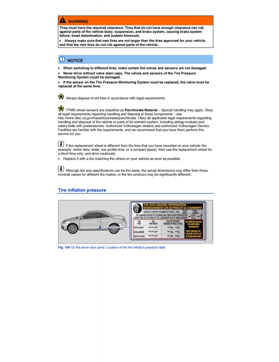 VW EOS FL owners manual / page 158