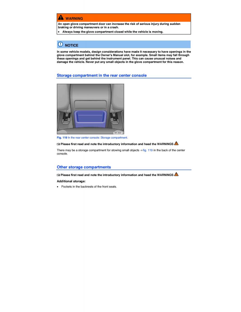 VW EOS FL owners manual / page 189