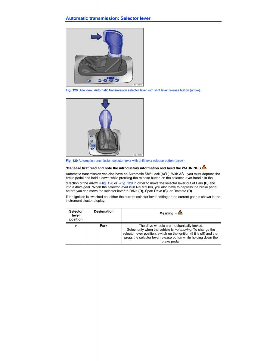 VW EOS FL owners manual / page 207