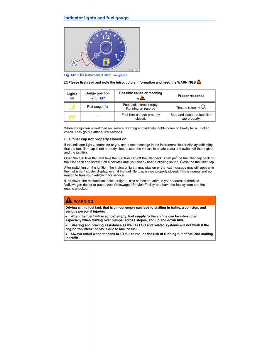 VW EOS FL owners manual / page 257