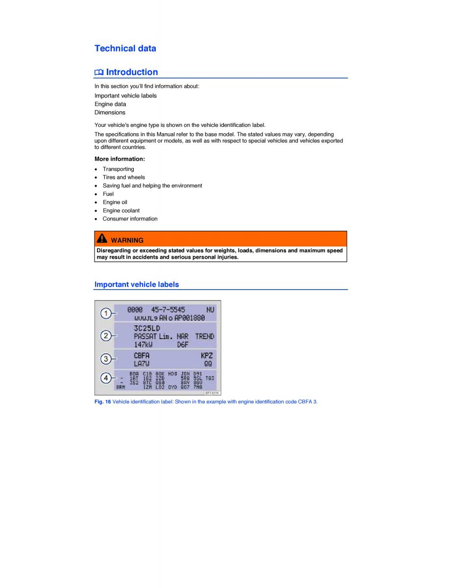 VW EOS FL owners manual / page 29