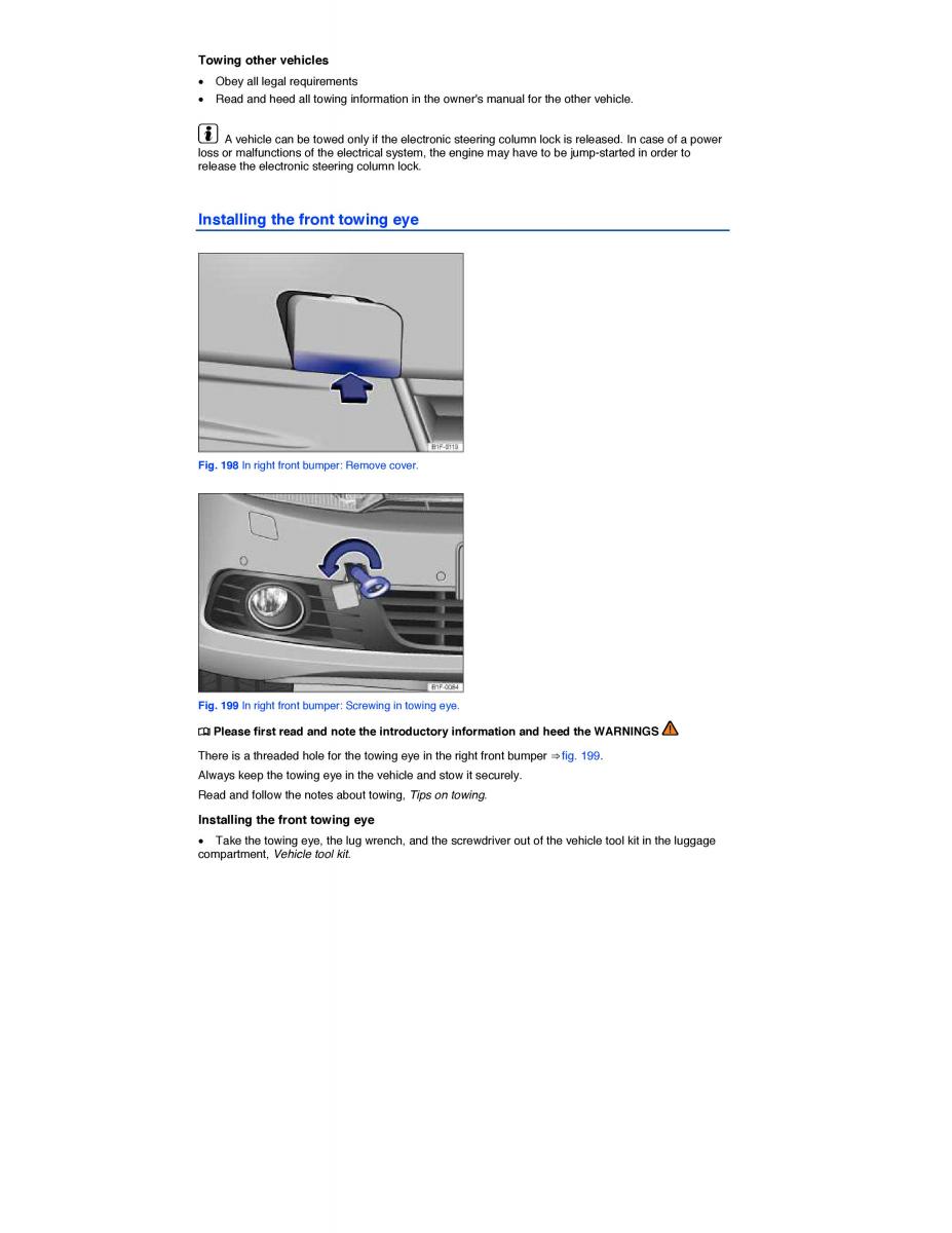 VW EOS FL owners manual / page 377