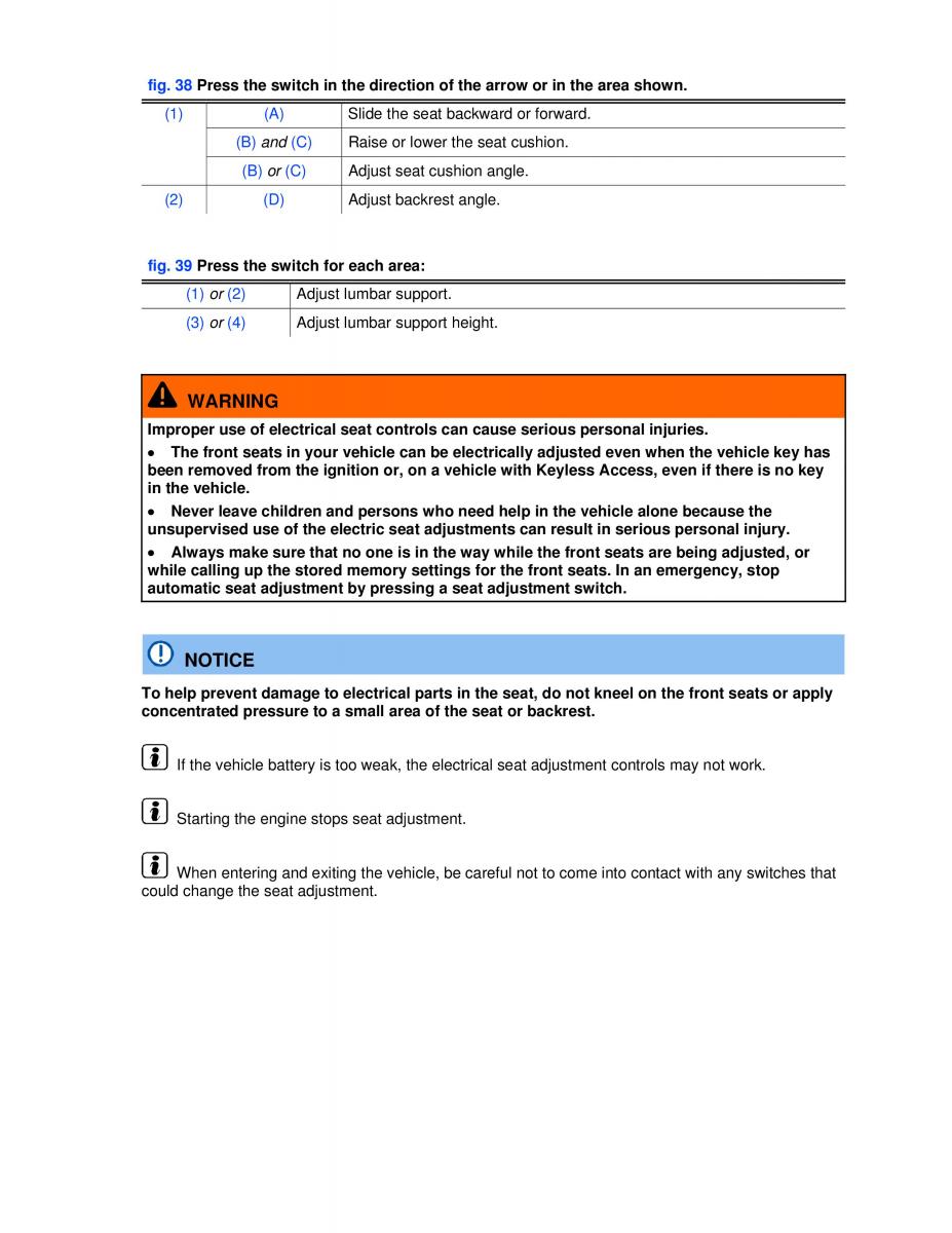 VW Golf VI 6 owners manual / page 63