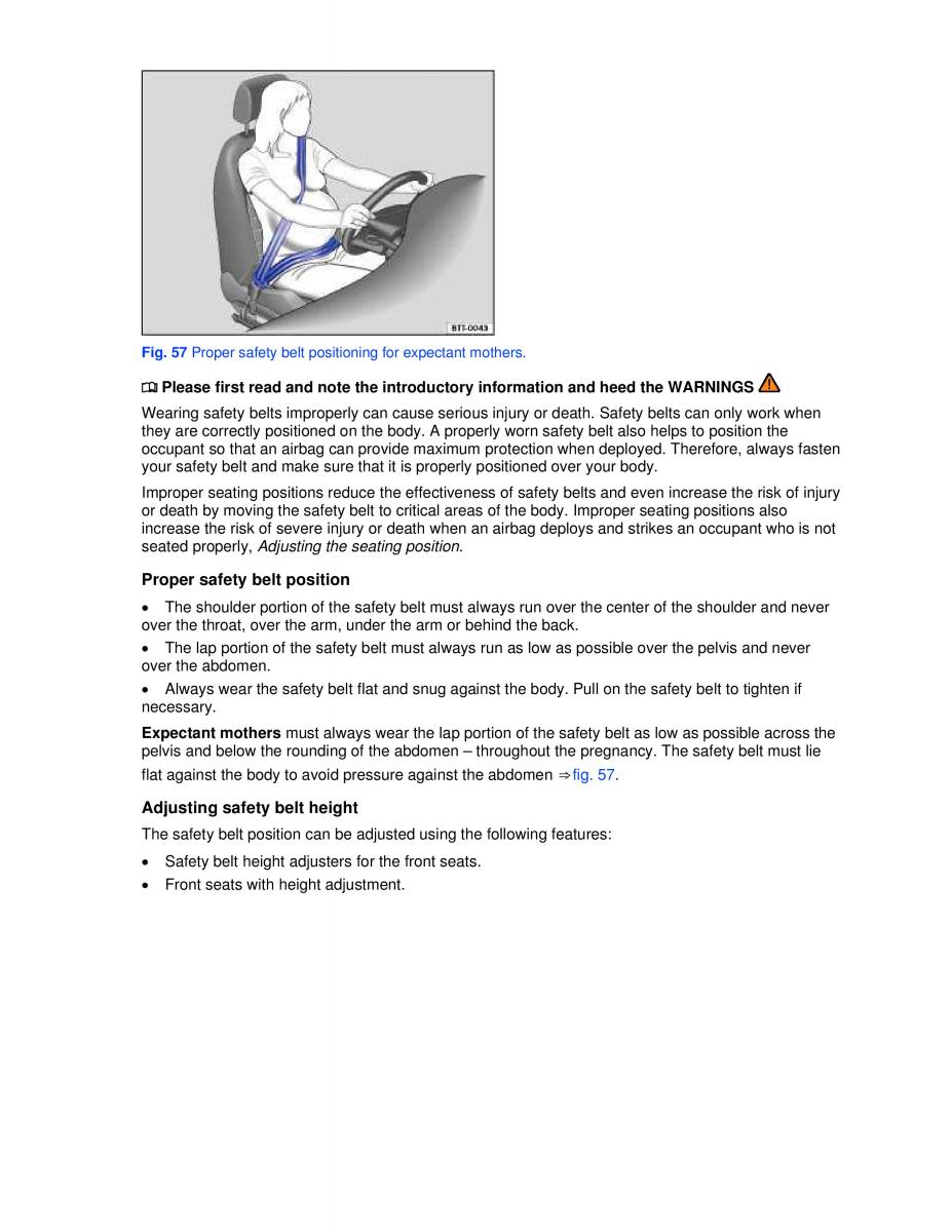 VW Golf VI 6 owners manual / page 83