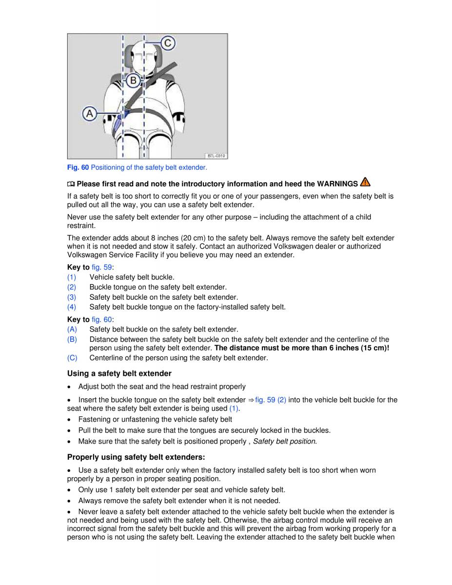 VW Golf VI 6 owners manual / page 86