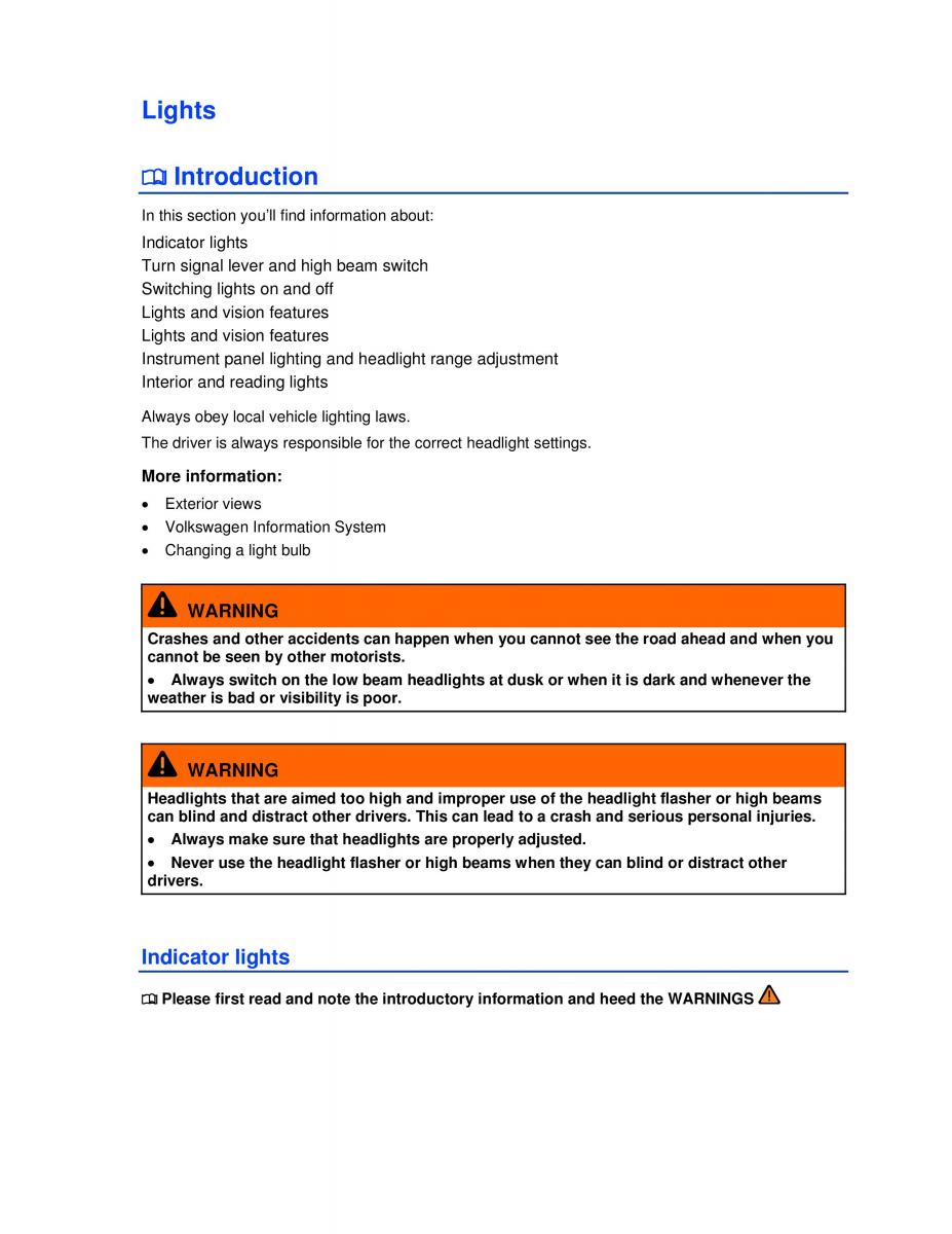 VW Golf VI 6 owners manual / page 90