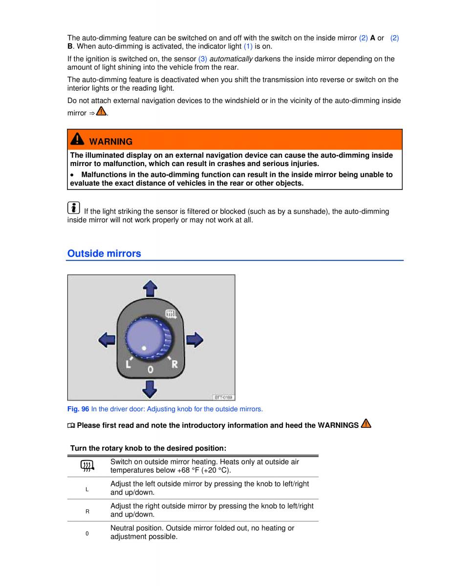 VW Golf VI 6 owners manual / page 109