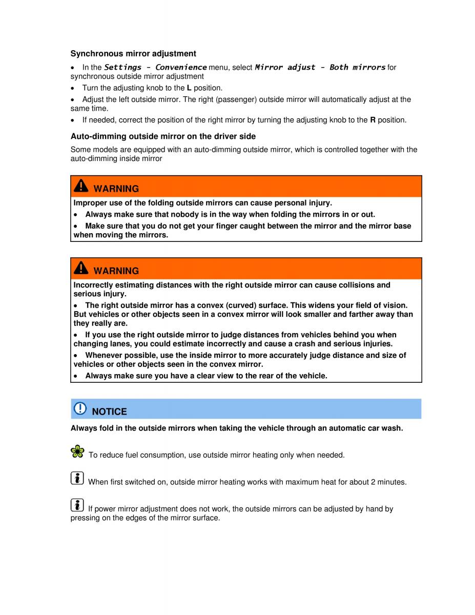 VW Golf VI 6 owners manual / page 110