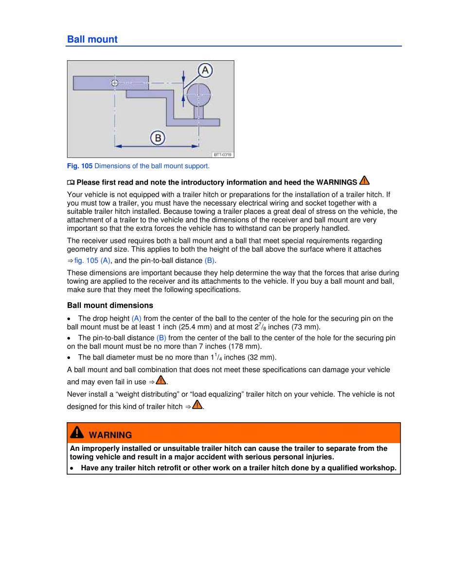 VW Golf VI 6 owners manual / page 133