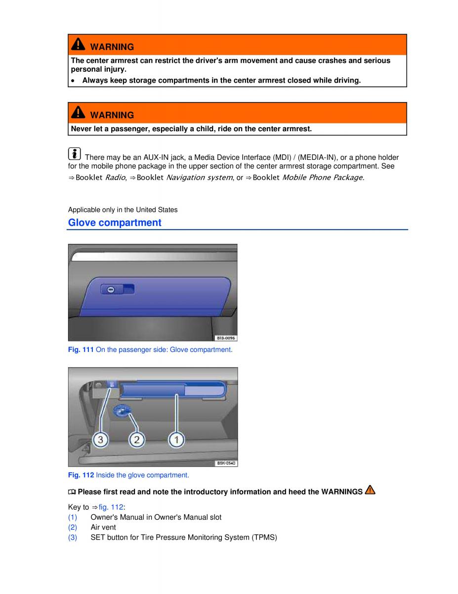 VW Golf VI 6 owners manual / page 141