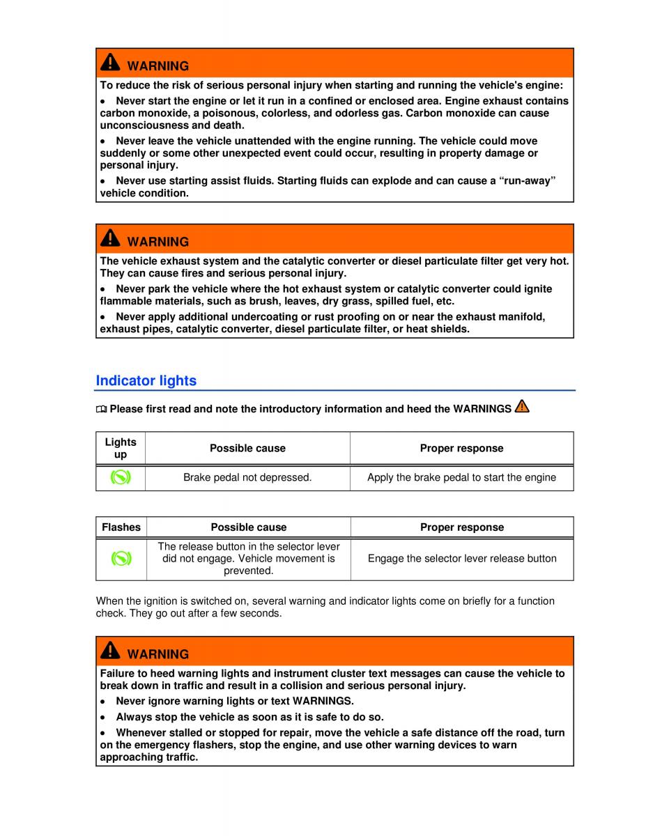 VW Golf VI 6 owners manual / page 152