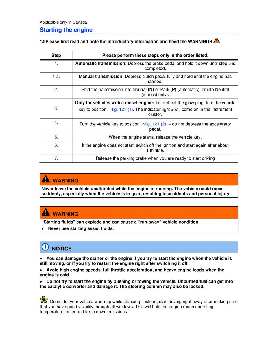 VW Golf VI 6 owners manual / page 158