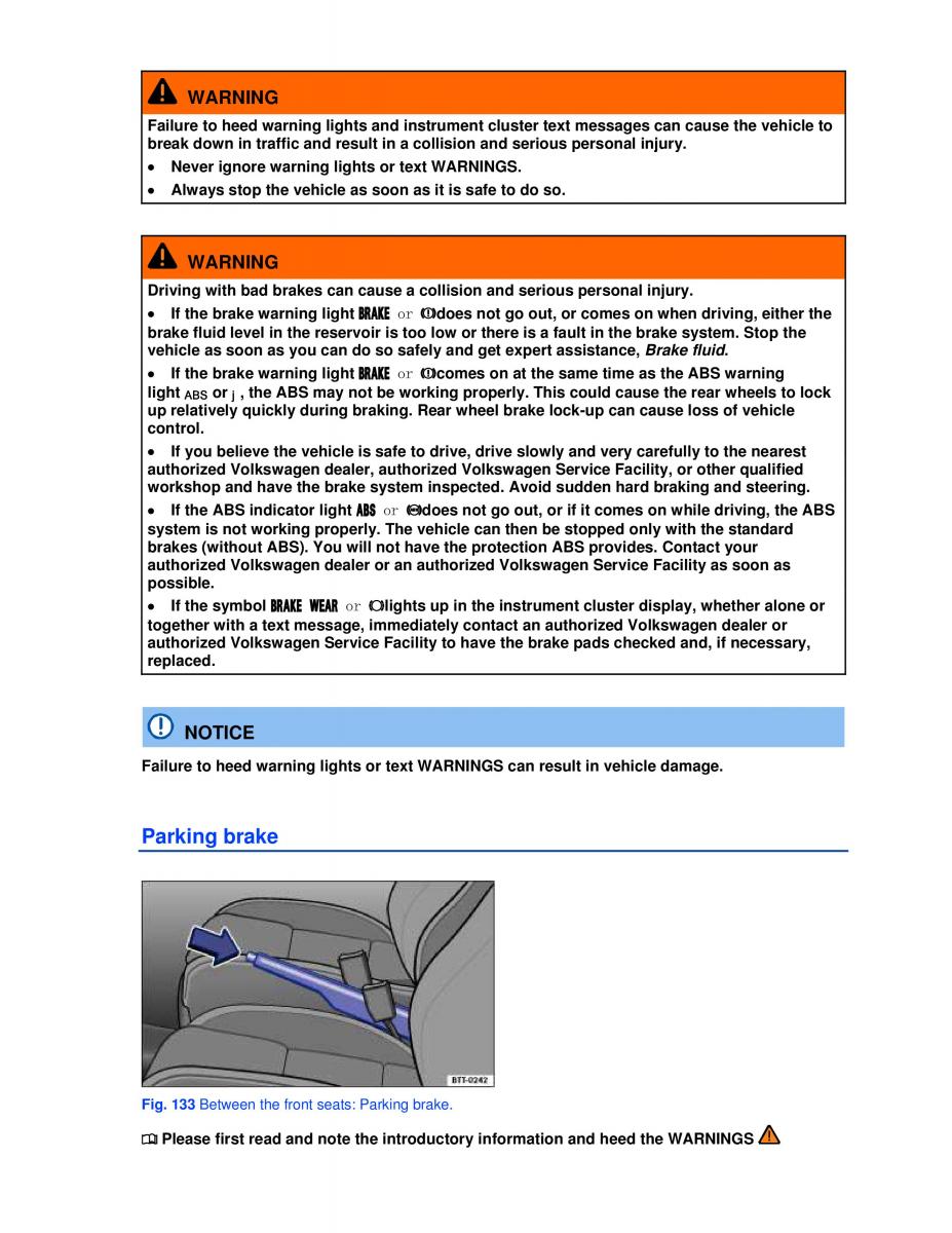 VW Golf VI 6 owners manual / page 178