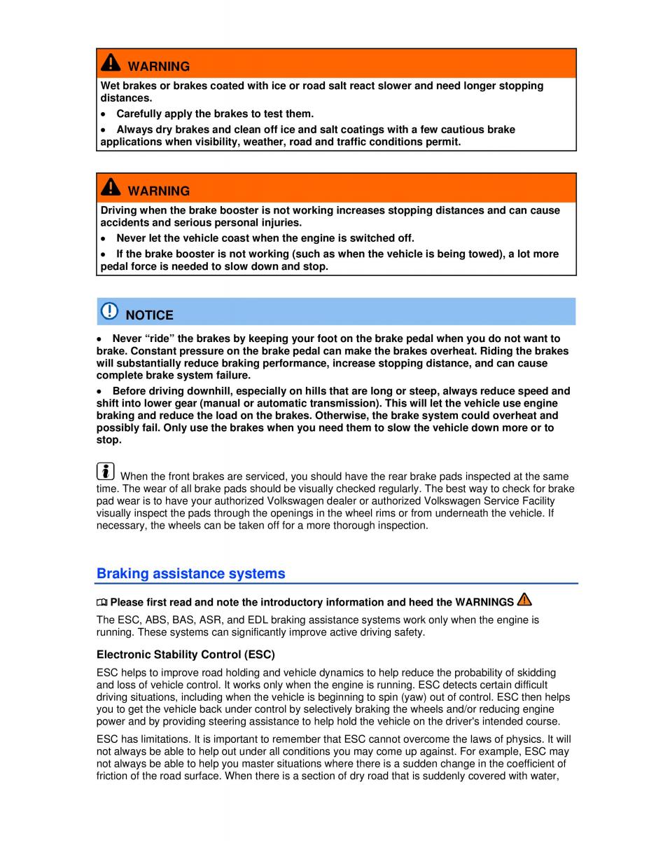 VW Golf VI 6 owners manual / page 182