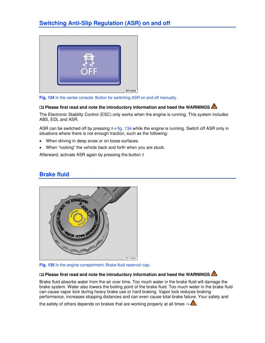 VW Golf VI 6 owners manual / page 185