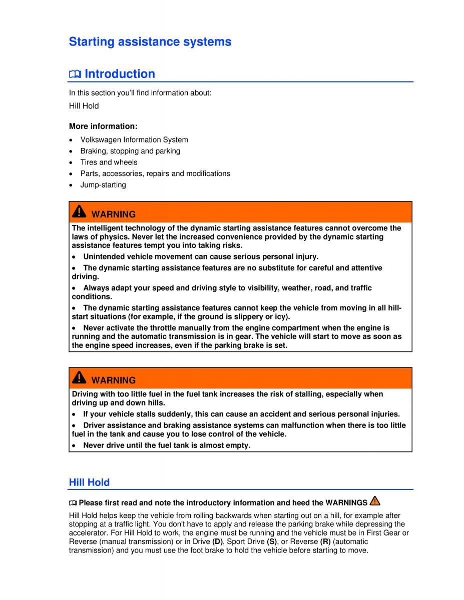 VW Golf VI 6 owners manual / page 195