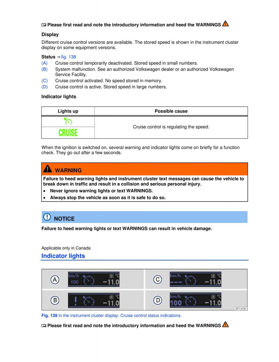 VW Golf VI 6 owners manual / page 198