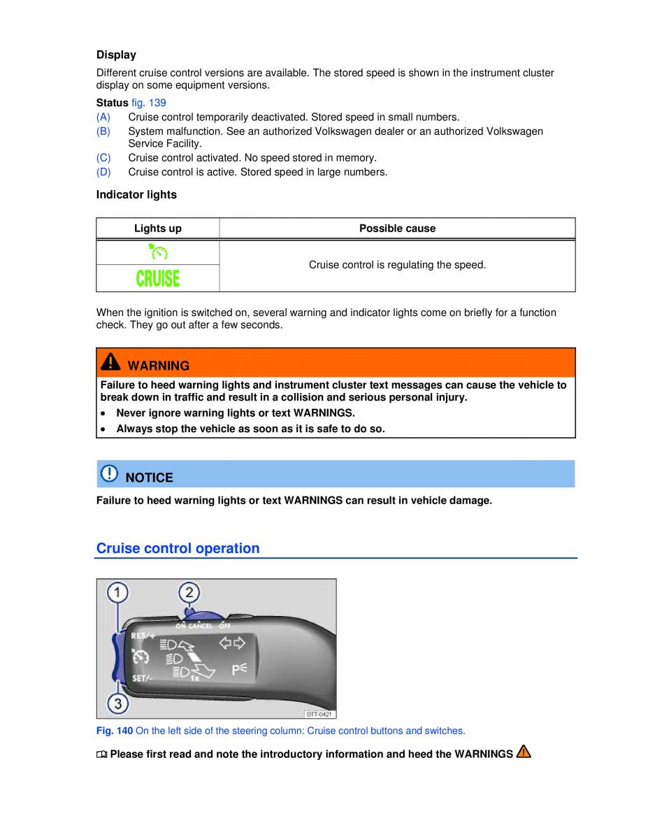 VW Golf VI 6 owners manual / page 199