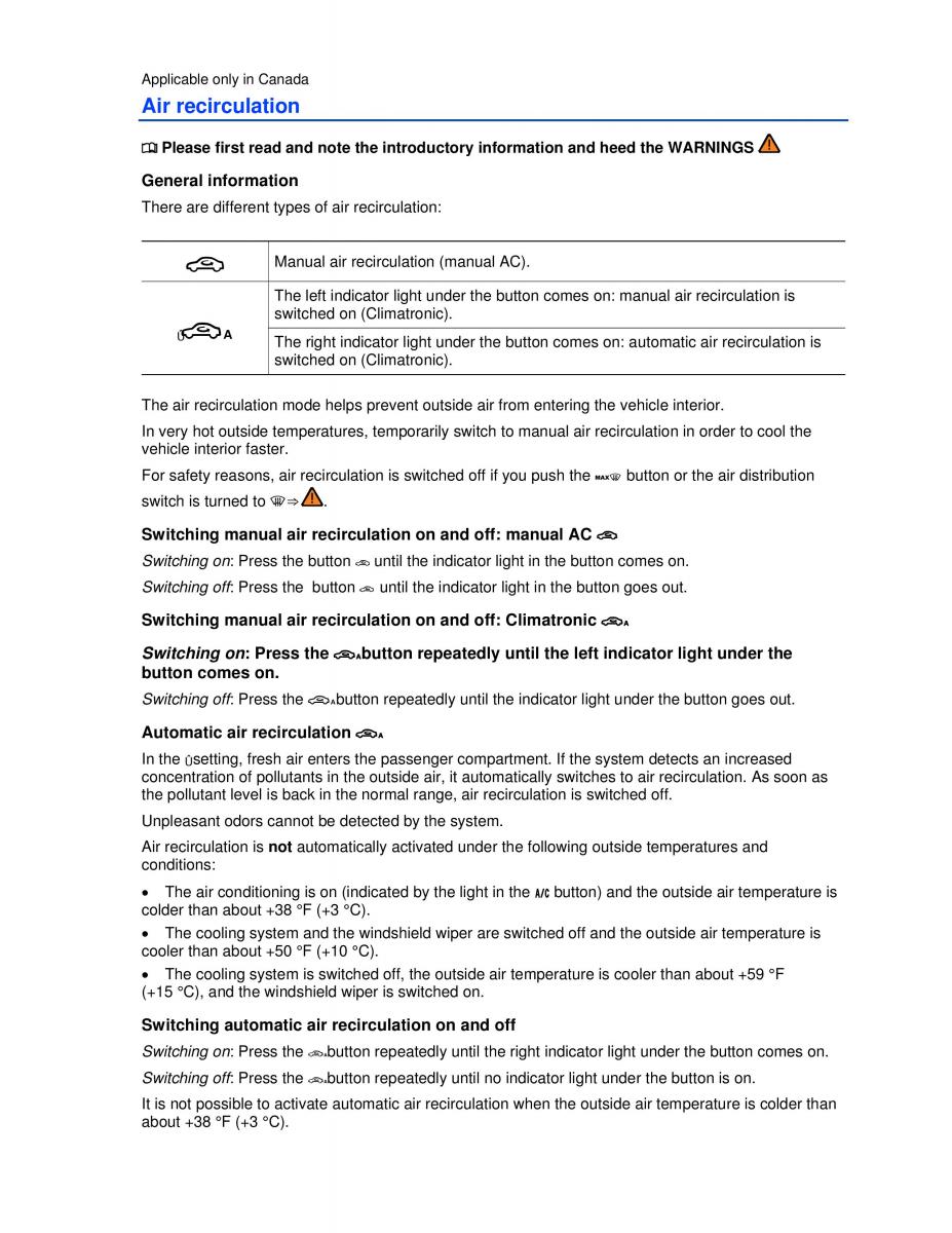 VW Golf VI 6 owners manual / page 215