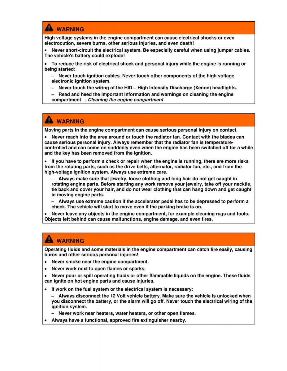 VW Golf VI 6 owners manual / page 228