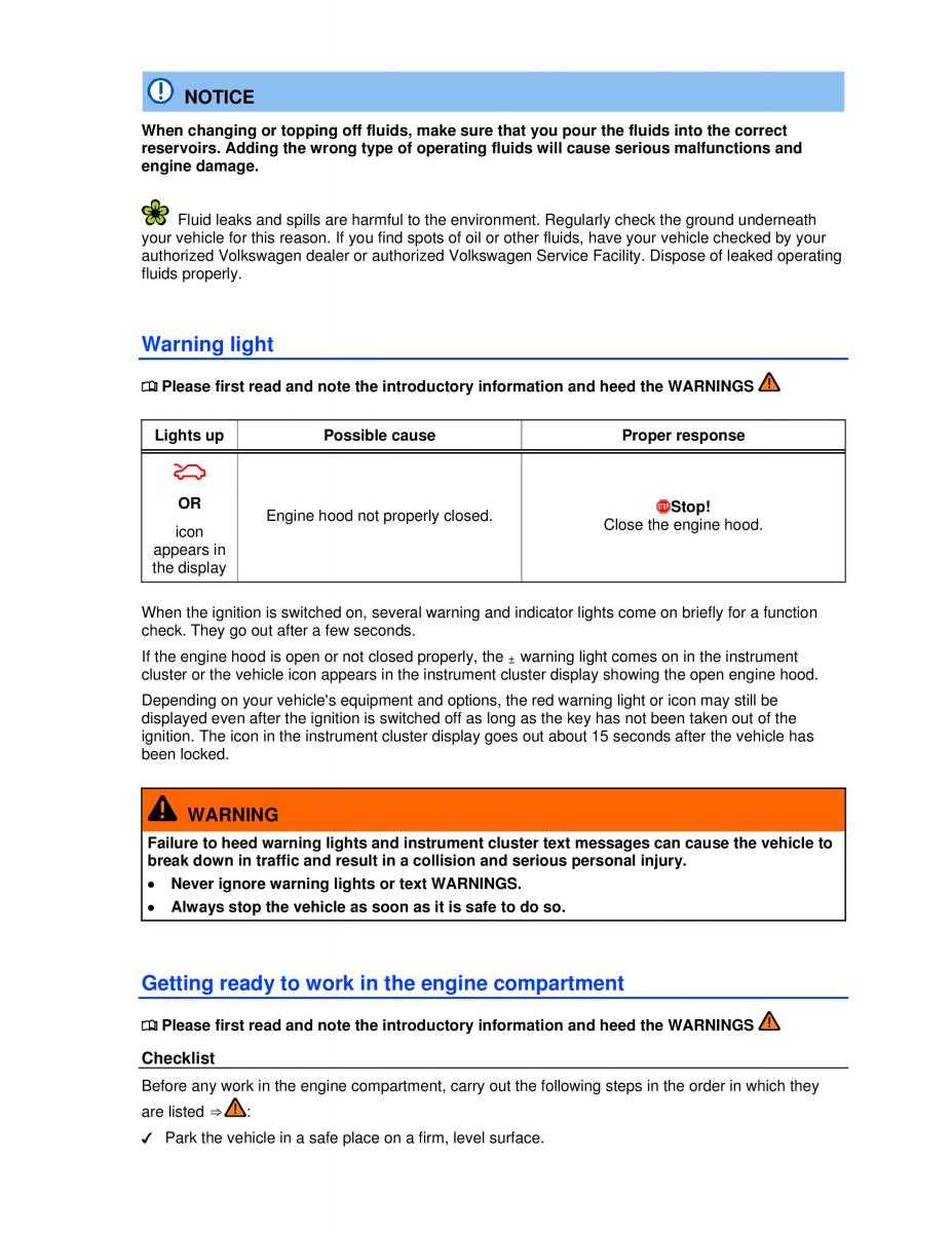 VW Golf VI 6 owners manual / page 229