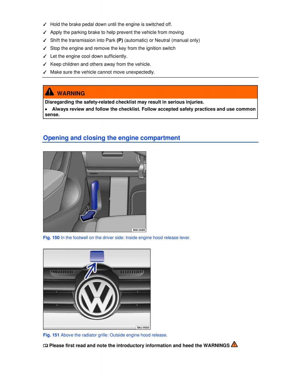 VW Golf VI 6 owners manual / page 230