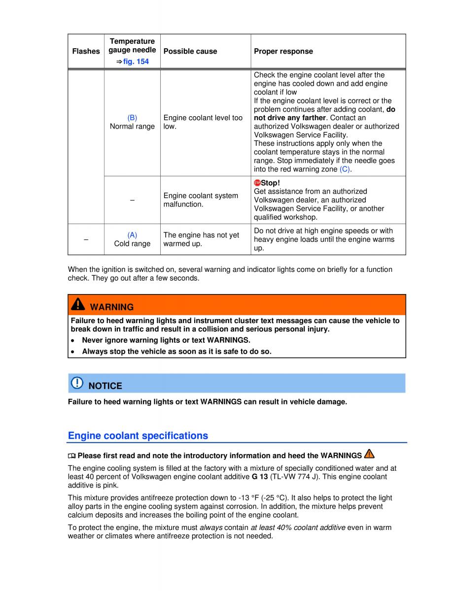 VW Golf VI 6 owners manual / page 237