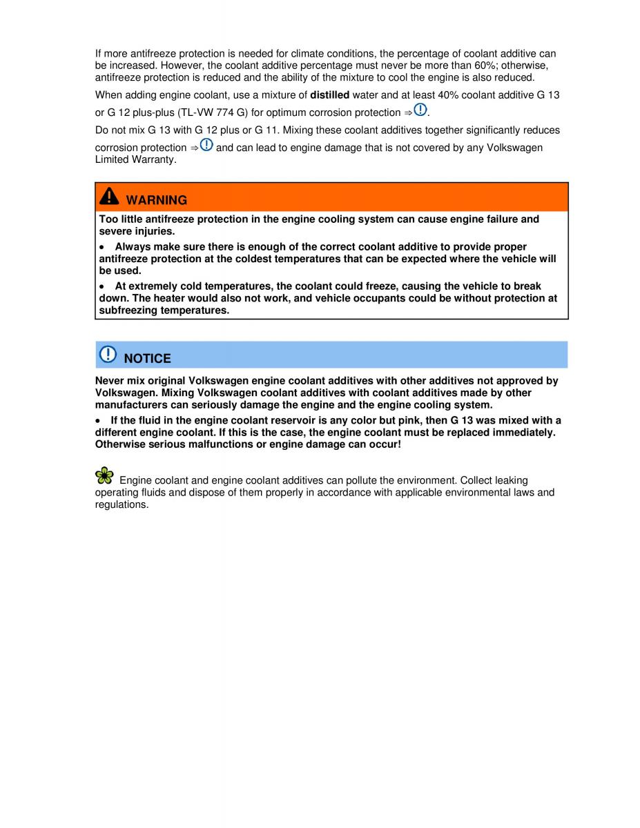 VW Golf VI 6 owners manual / page 238