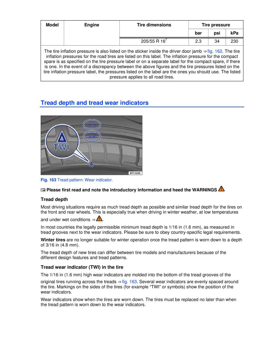 VW Golf VI 6 owners manual / page 254