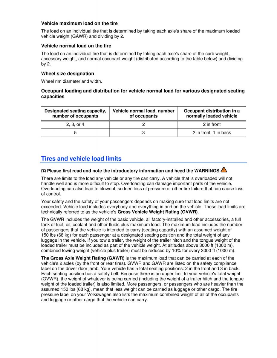 VW Golf VI 6 owners manual / page 267