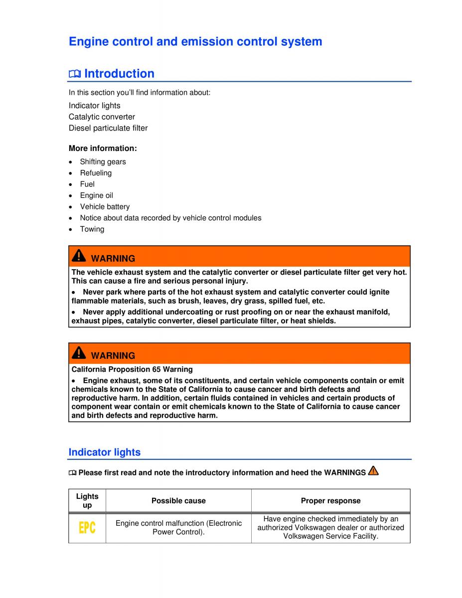 VW Golf VI 6 owners manual / page 281