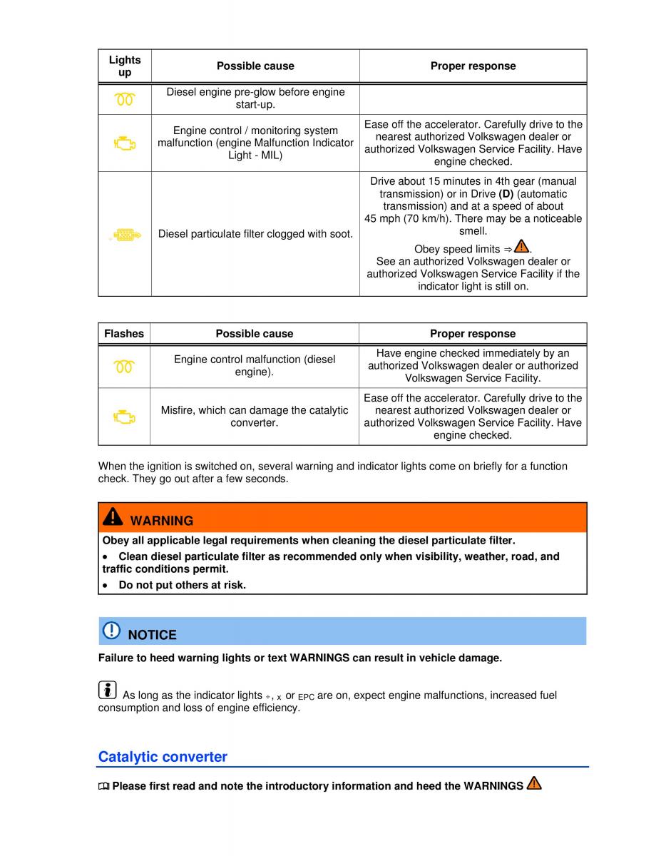 VW Golf VI 6 owners manual / page 282