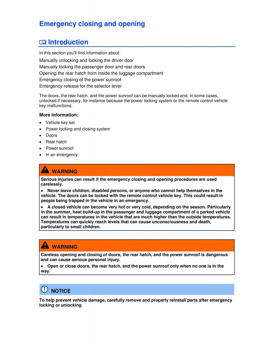 VW Golf VI 6 owners manual / page 288