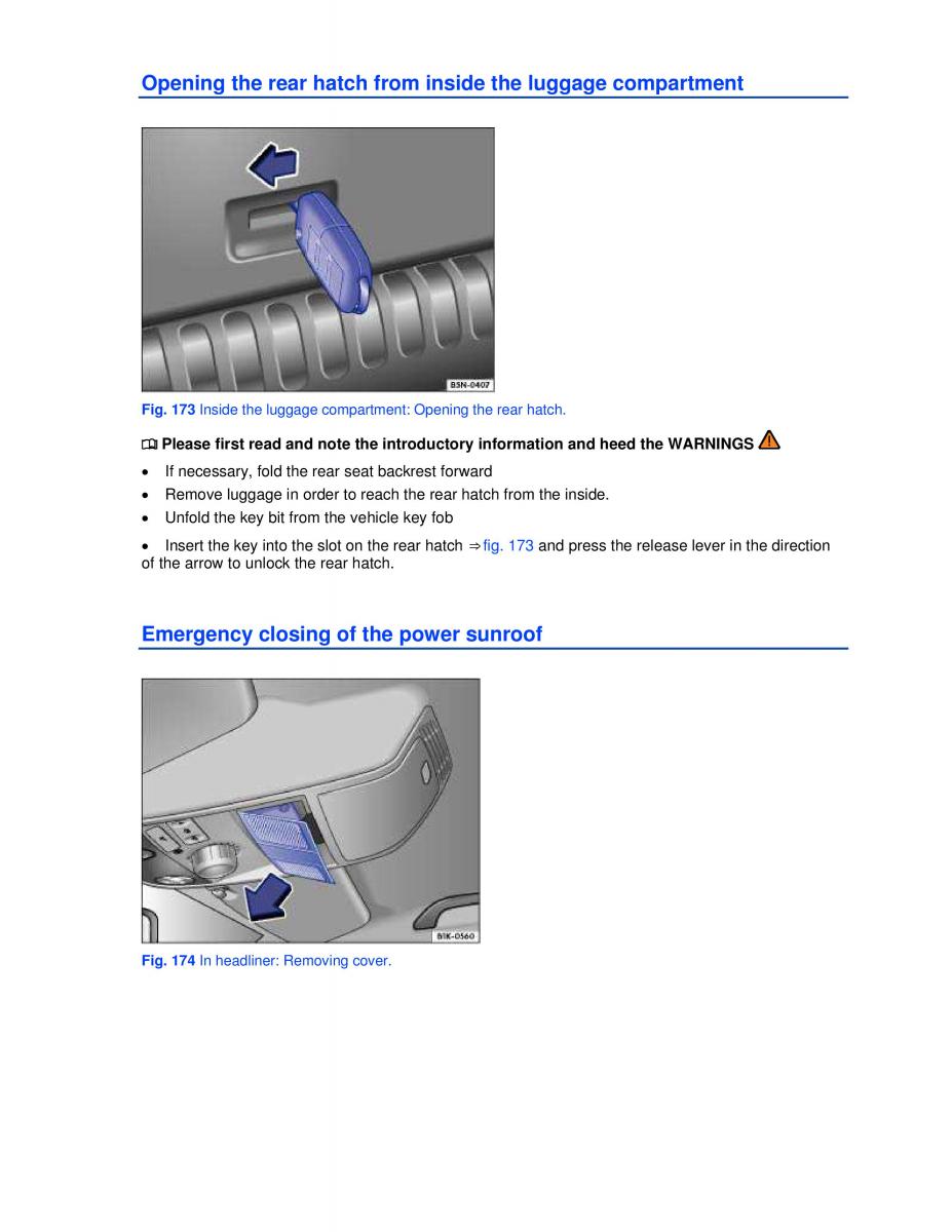 VW Golf VI 6 owners manual / page 291