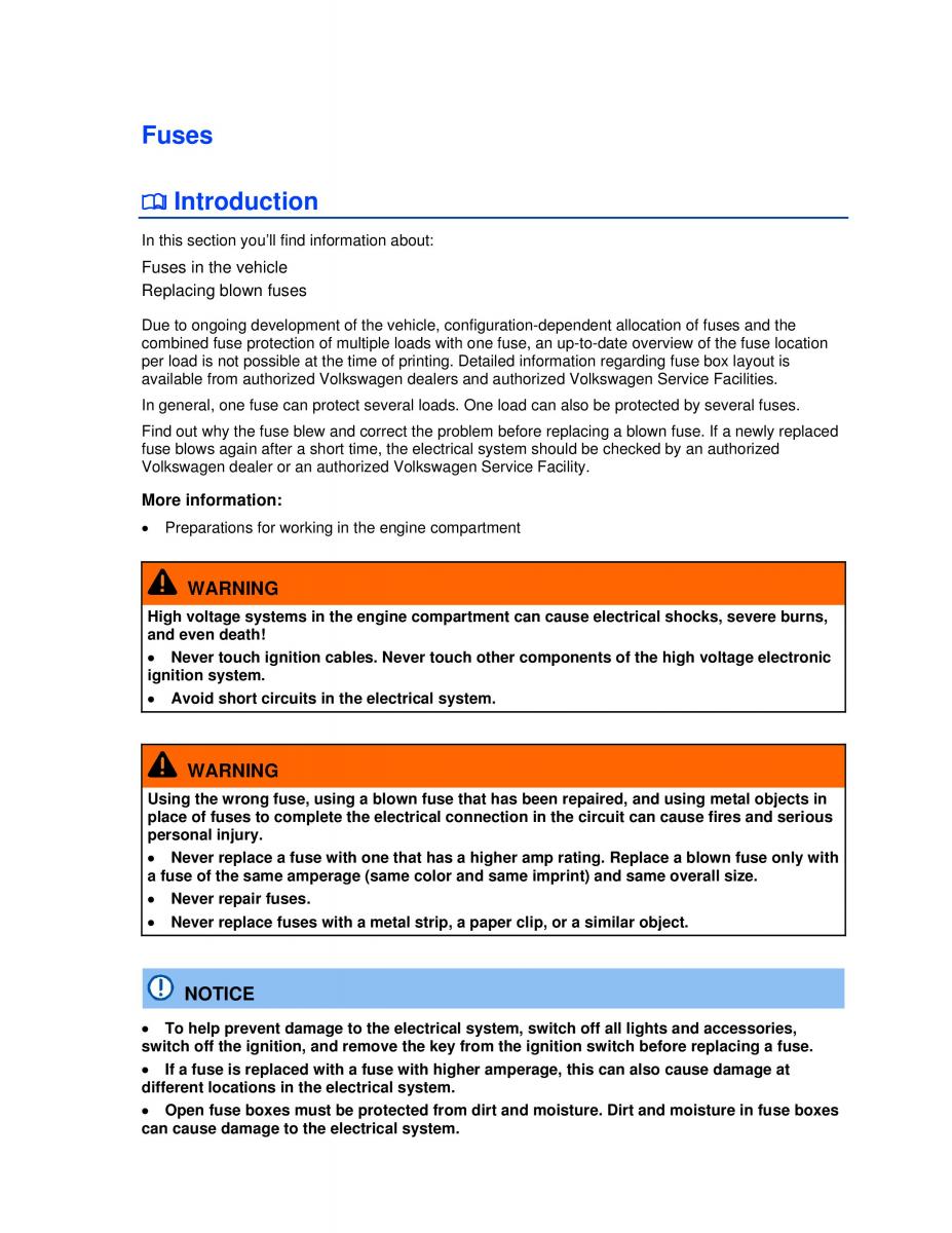 VW Golf VI 6 owners manual / page 304