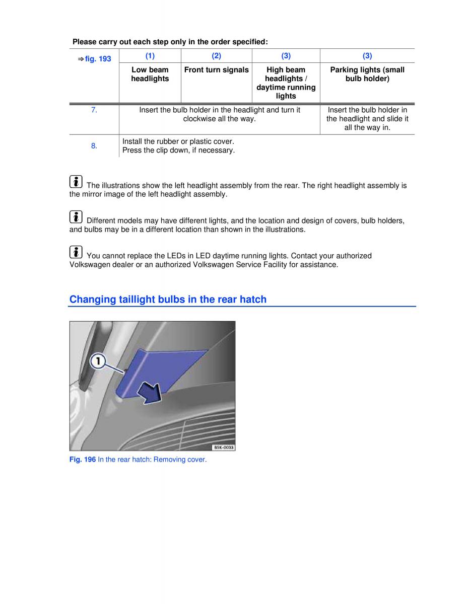 VW Golf VI 6 owners manual page 311 - pdf