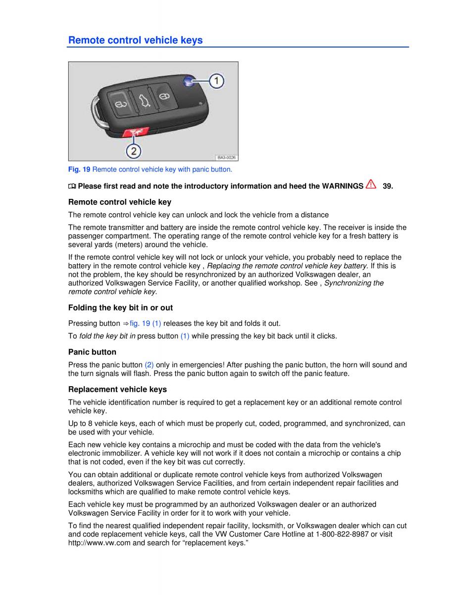 VW Golf VI 6 owners manual / page 33