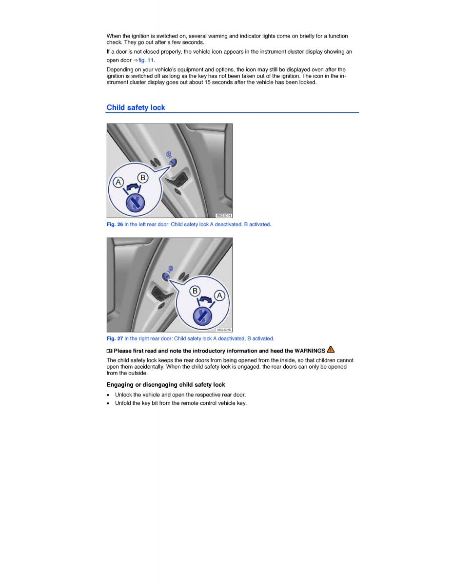 VW Golf VII 7 SportWagen Variant owners manual / page 75