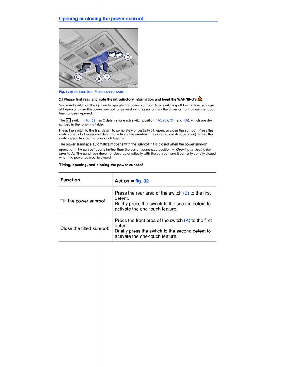 VW Golf VII 7 SportWagen Variant owners manual / page 86